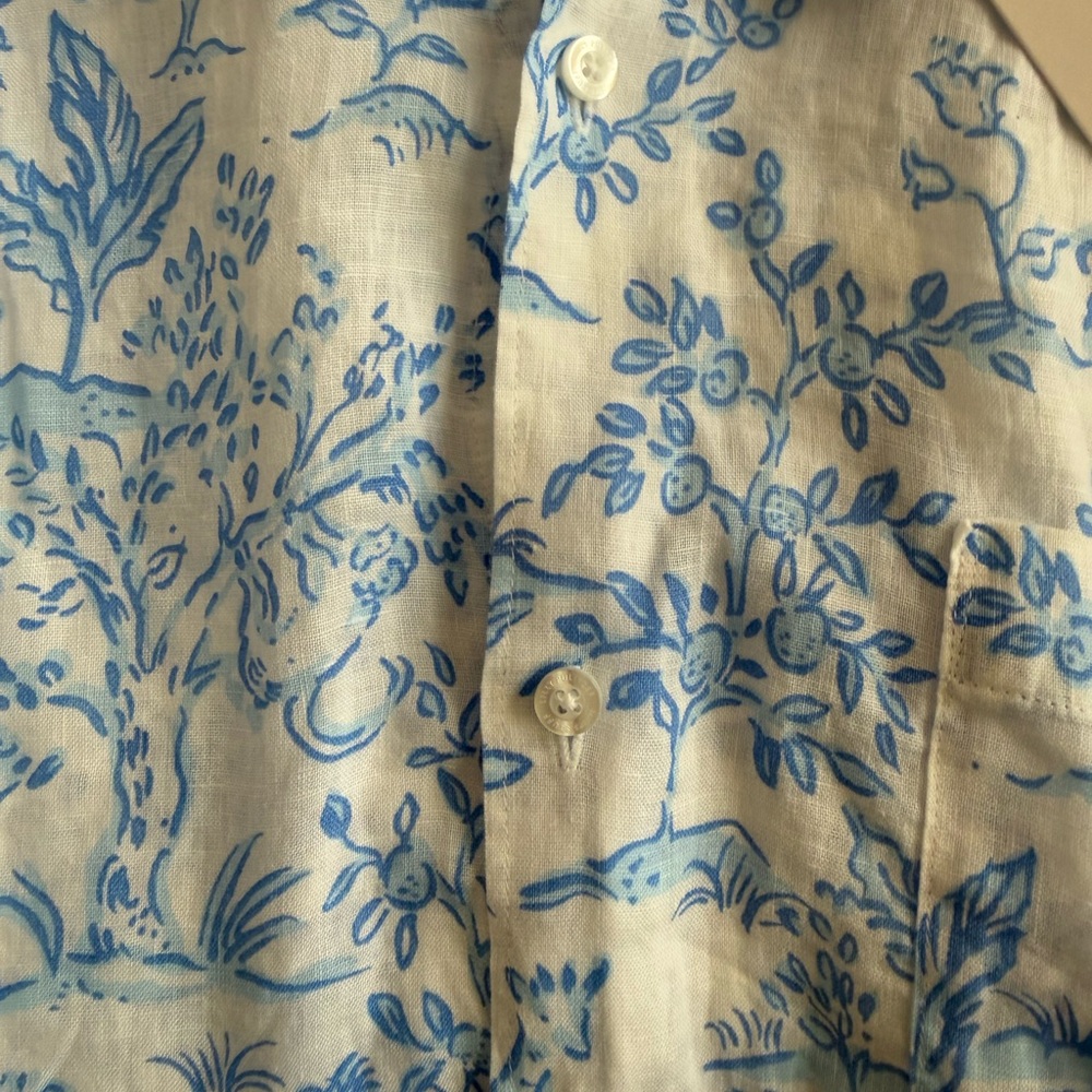NWT Lilly Pulitzer Men’s Addison Shirt - Resort White - Picture 6 of 8